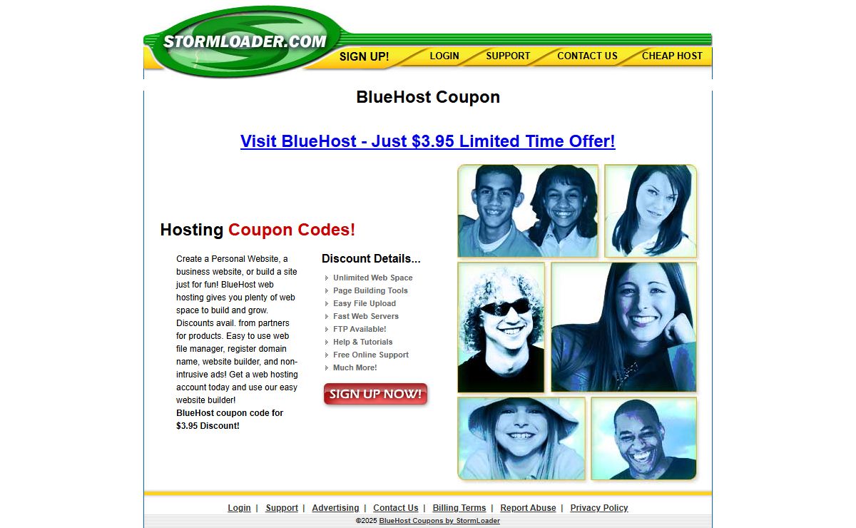 BlueHost coupon offers 43% bluehost discount pricing