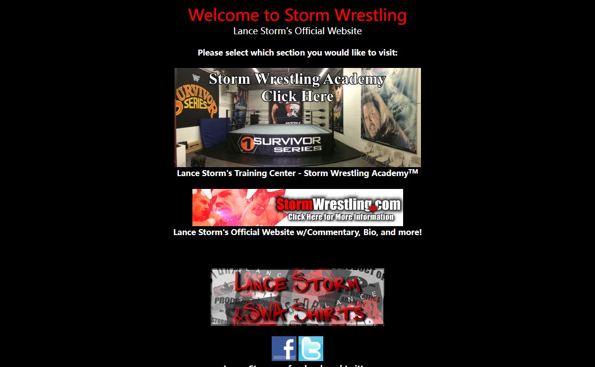 StormWrestling.com - The Official Website of Lance Storm