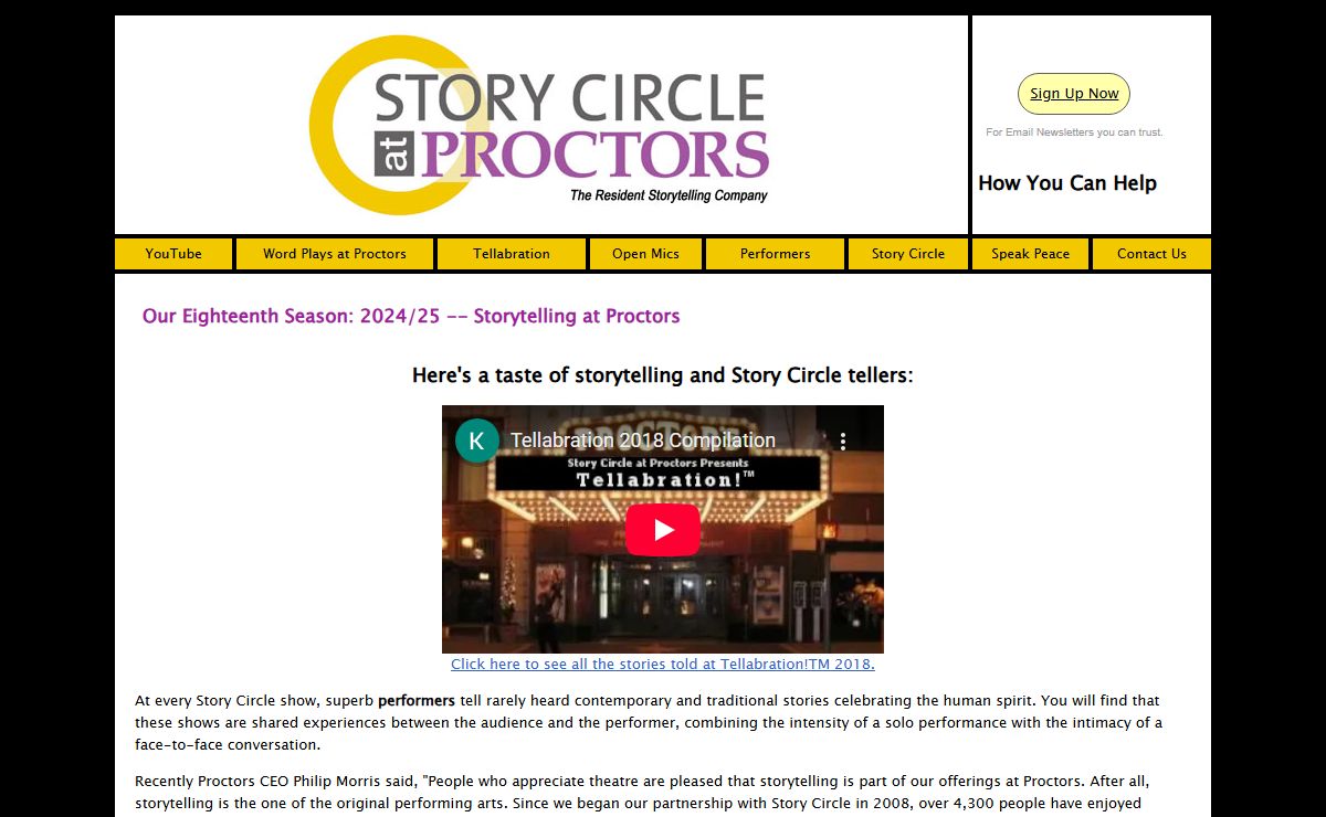 Story Circle at Proctors, Schenectady, New York