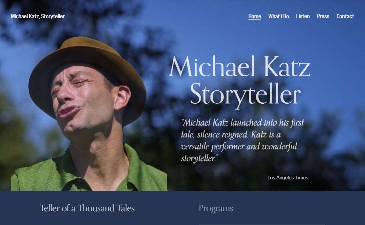 Michael Katz, Storyteller