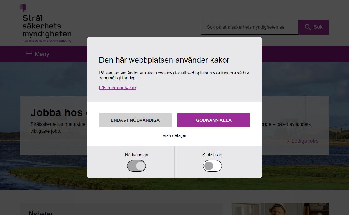 Startsida - Strålsäkerhetsmyndigheten - för ett strålsäkert samhälle - Strålsäkerhetsmyndigheten