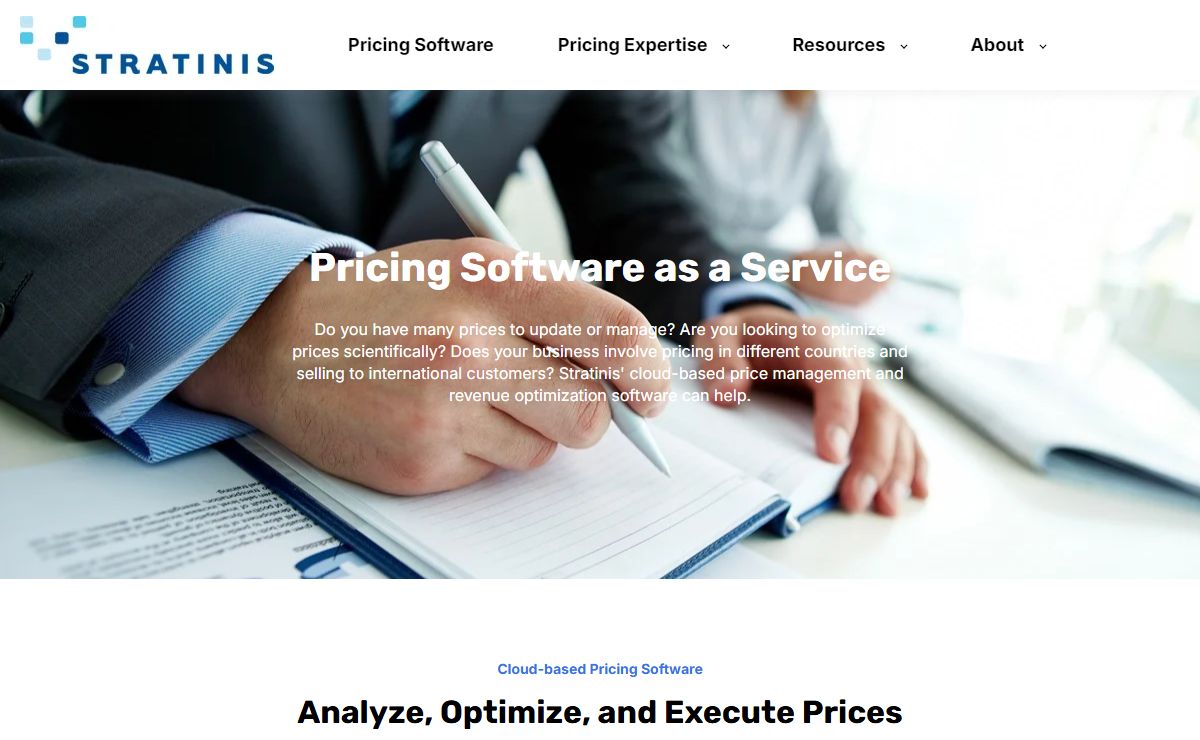 Stratinis Price Optimization Software and Revenue Management Solutions