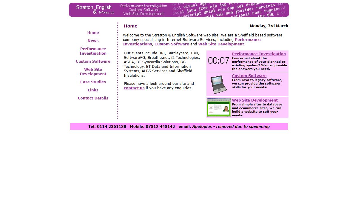 Stratton & English Software Ltd: Performance Specialists