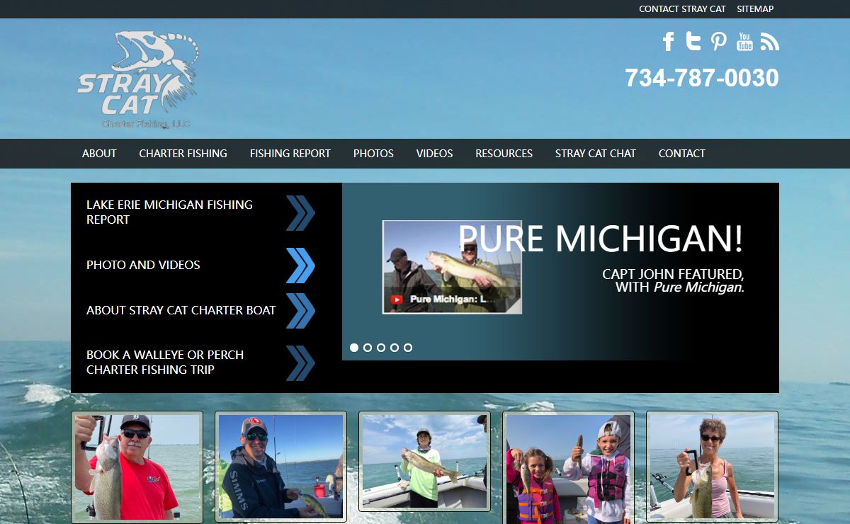 Lake Erie Walleye and Perch Fishing Charter, Near Monroe / Luna Pier Michigan and Toledo Ohio - Stray Cat Charters