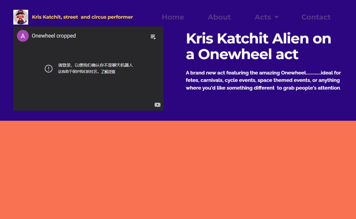 Kris Katchit street entertainer