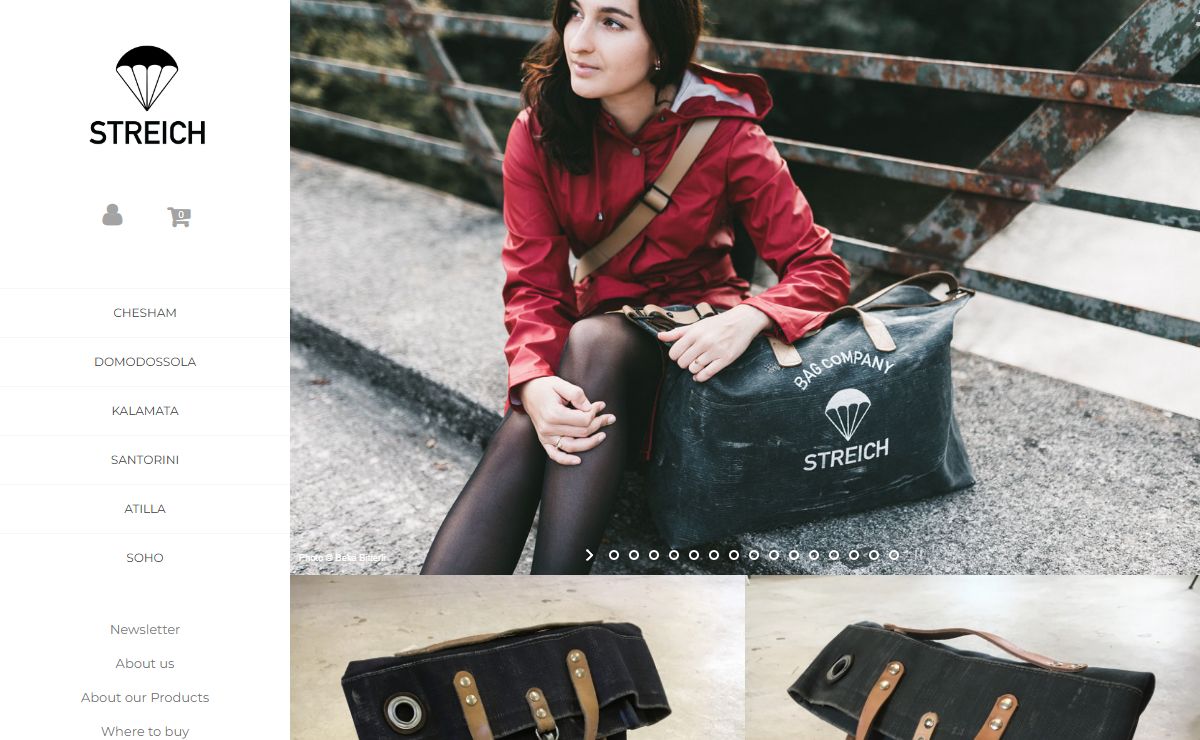 STREICH BAGS, STREICH TASCHEN. Bags made of vintage Military Material like military tents. - Streich-Bag
