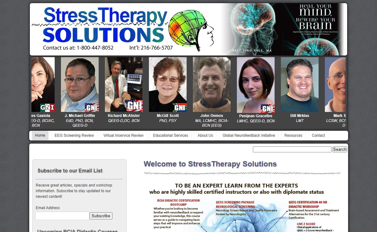 Neurofeedback Workshops and Training by Professional Clinicians | StressTherapy Solutions, Inc.