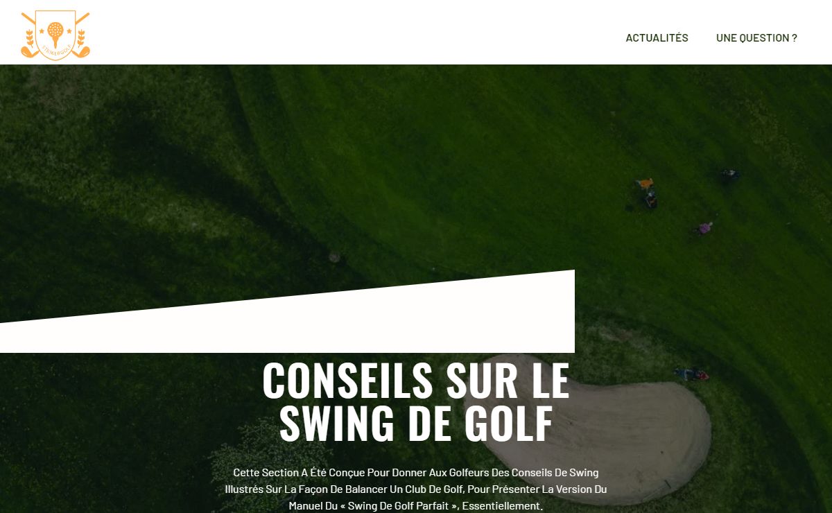 Conseils sur le swing de golf : comment balancer un club de golf