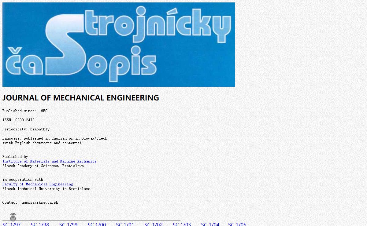 Journal of Mechanical Engineering