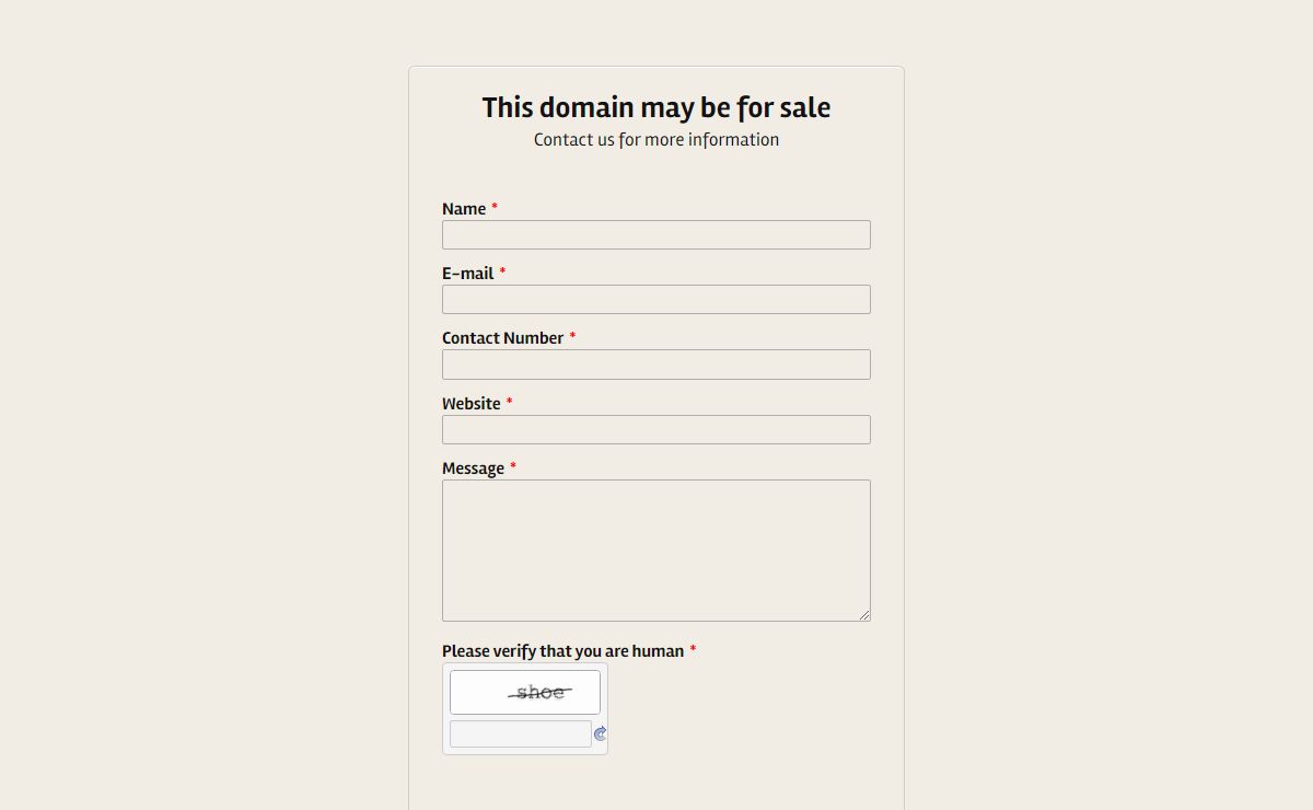 This domain may be for sale