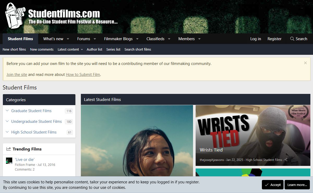 Student Films | Studentfilms.com | The On-Line Student Film Festival and Filmmaking Resource...