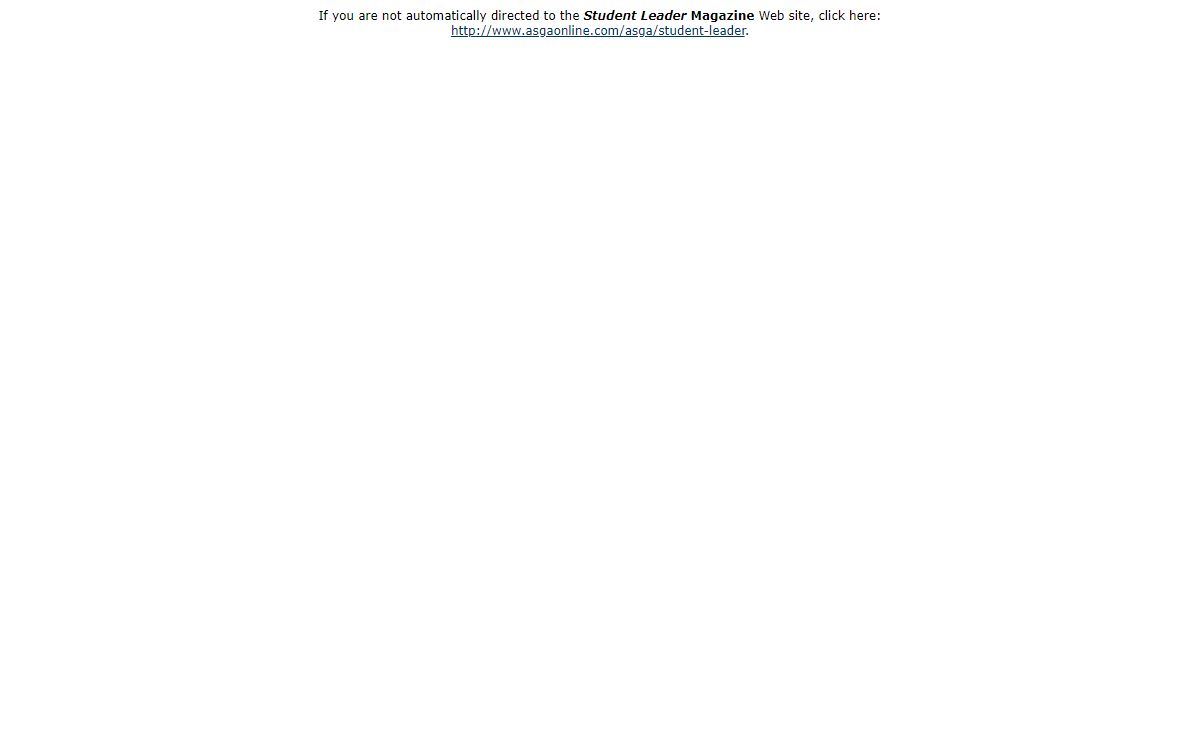 Student Leader Magazine REDIRECT