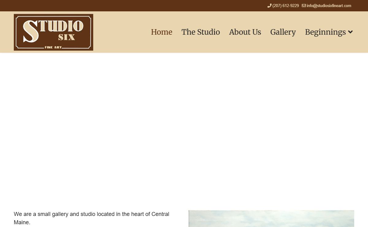 Studio Six Fine Art Gallery in North Anson, Maine