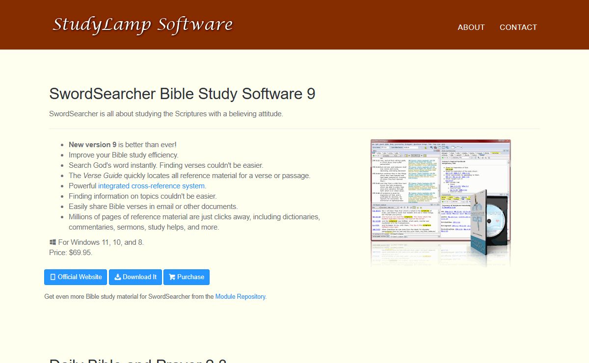 Bible study, devotional, and productivity software: StudyLamp Software