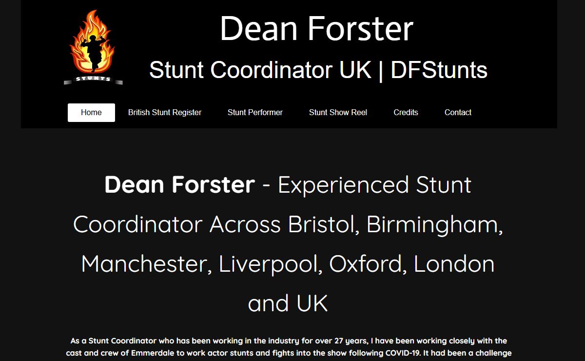 Dean Forster Stunt Coordinator | Manchester, Oxford & UK