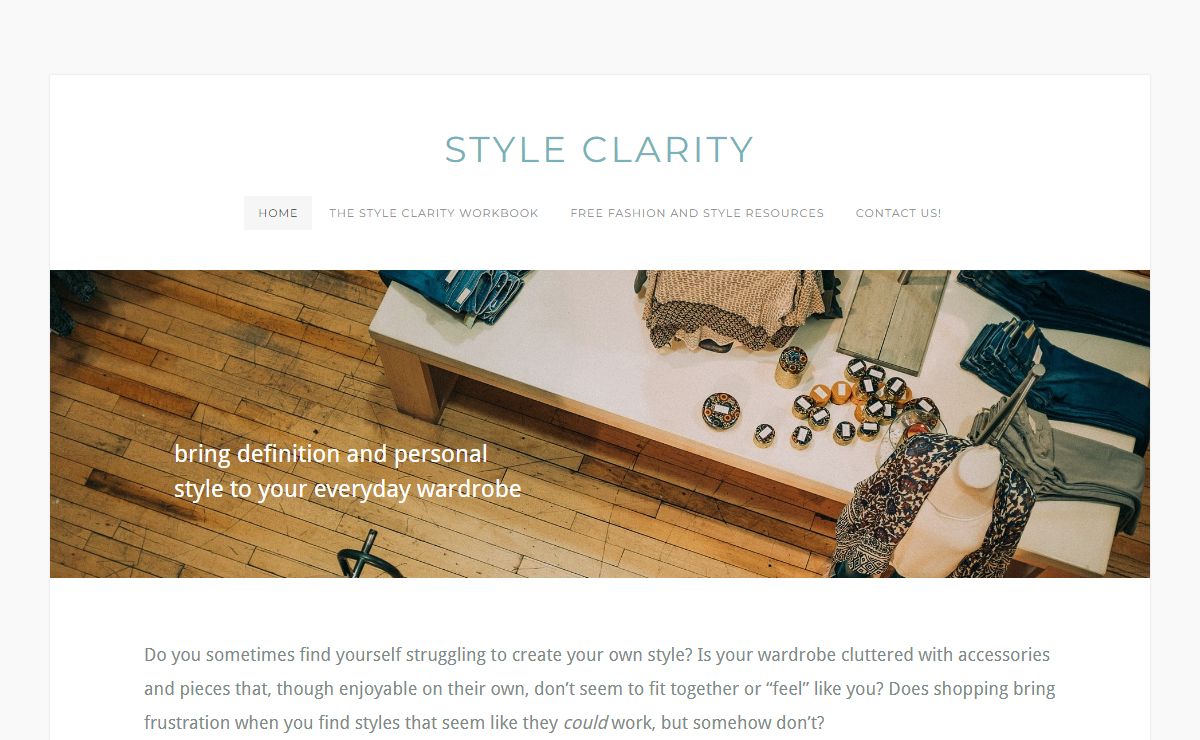 STYLE CLARITY - Style and Fashion | Wardrobe Planning | Style Clarity