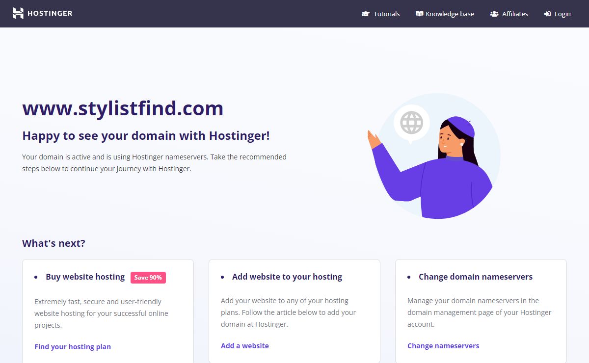 Parked Domain name on Hostinger DNS system