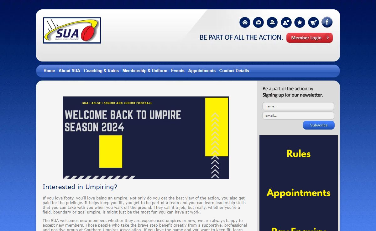 Southern Umpires Association Home