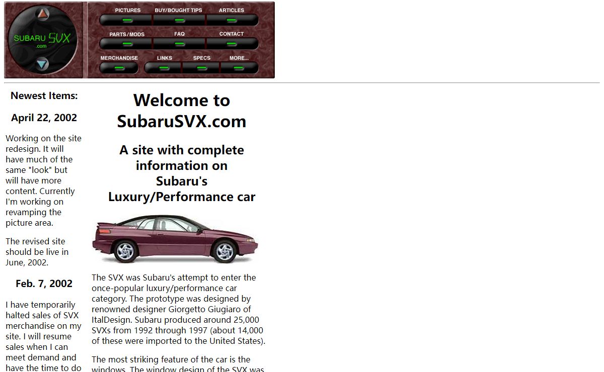 Subaru SVX .com