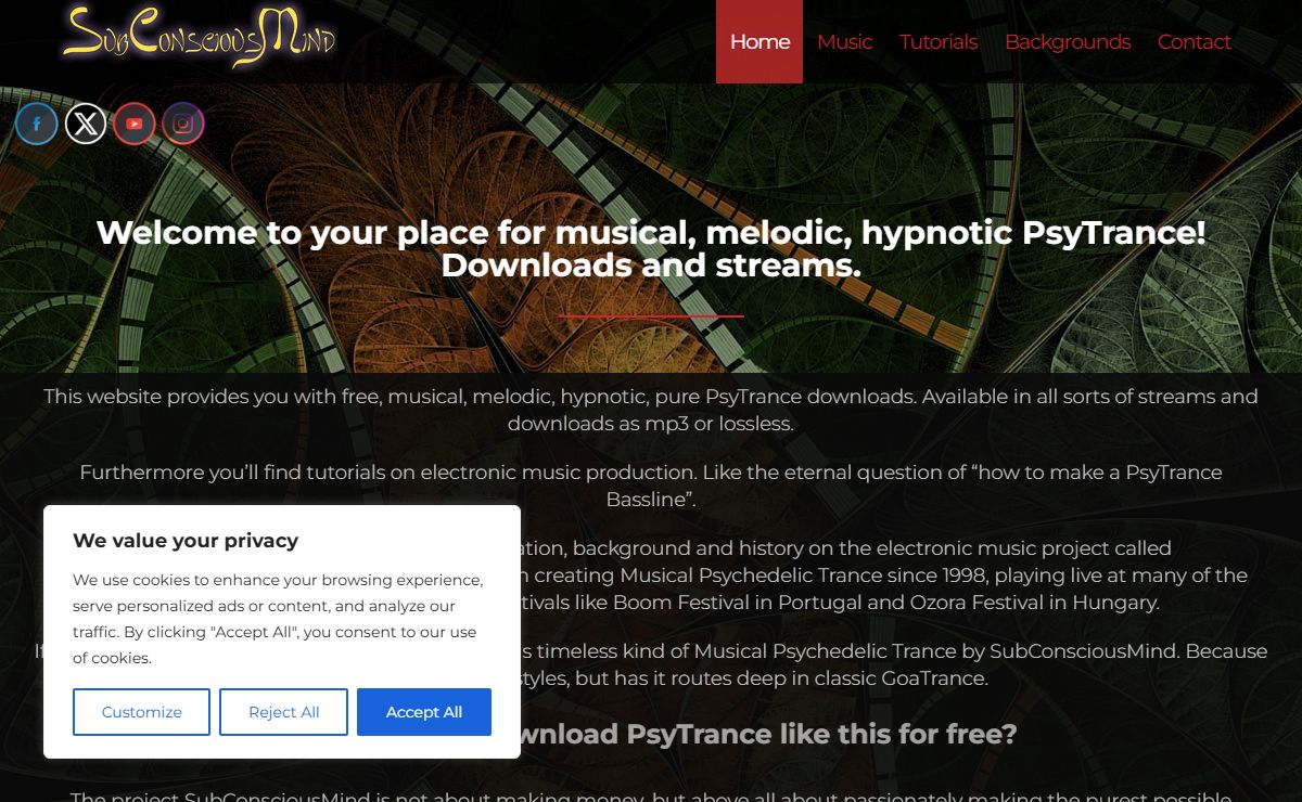 PsyTrance Download, free, melodic, hypnotic by SubConsciousMind