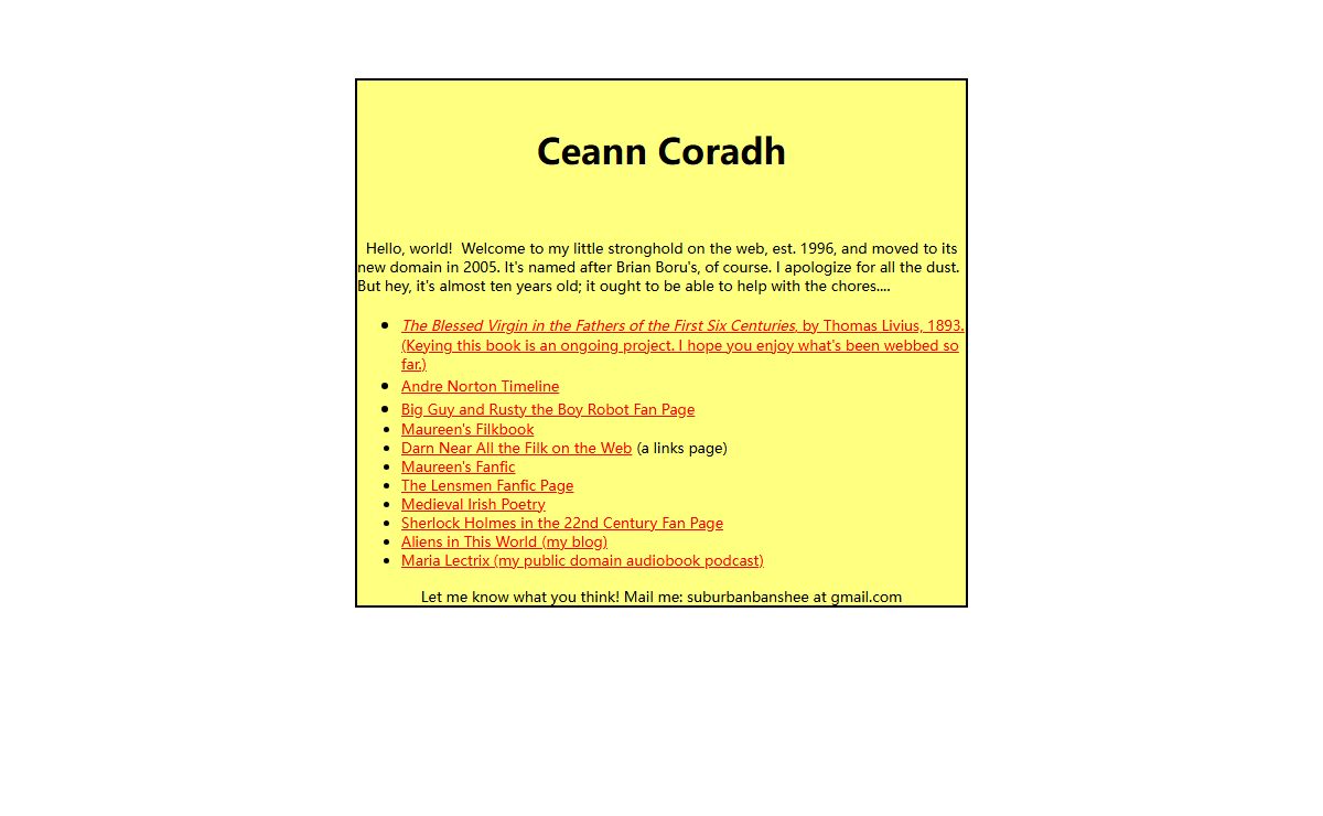 Ceann Choradh -- Head of the Weir(d)