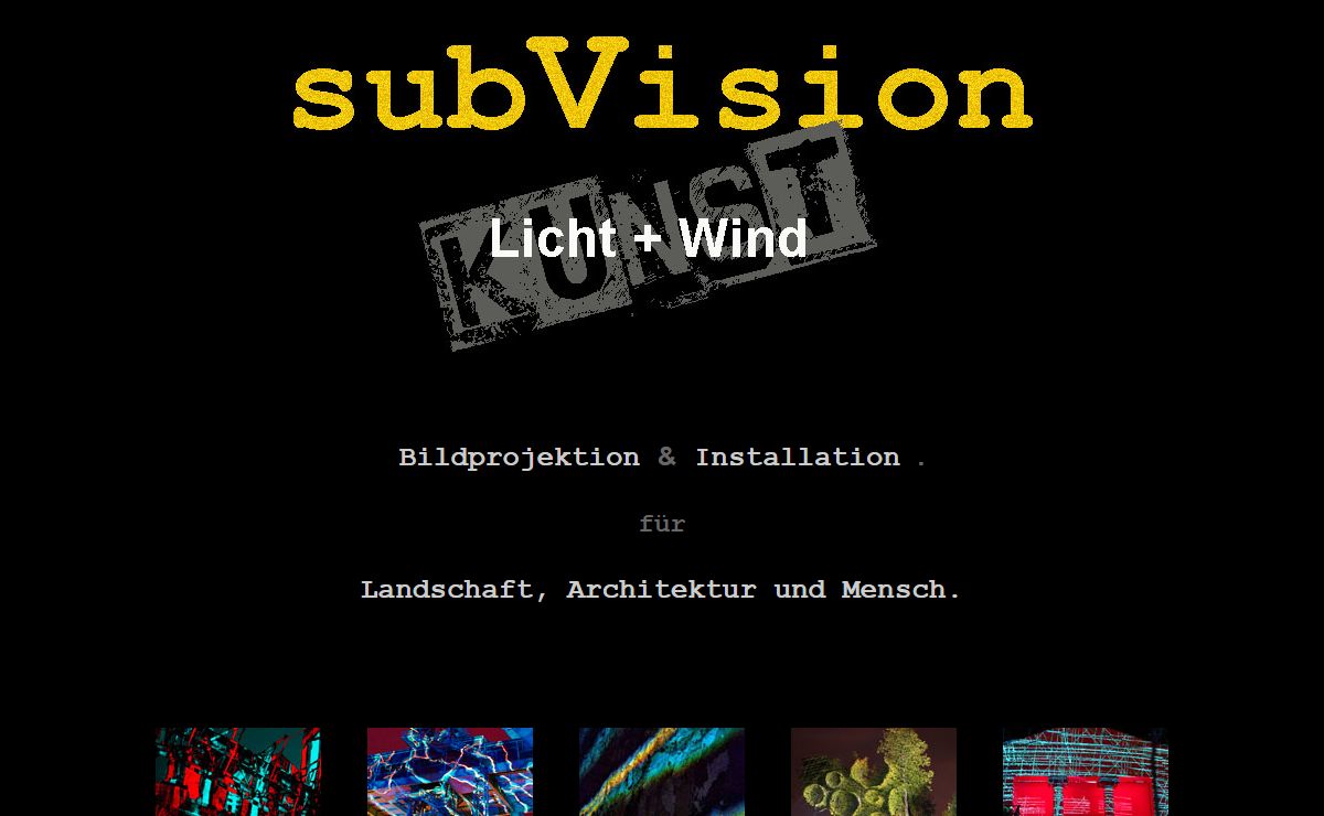 subVision. Licht+Spiele.