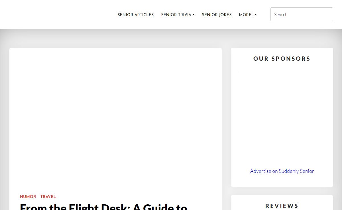 Suddenly Senior - America's Most Trusted Senior Citizen Website