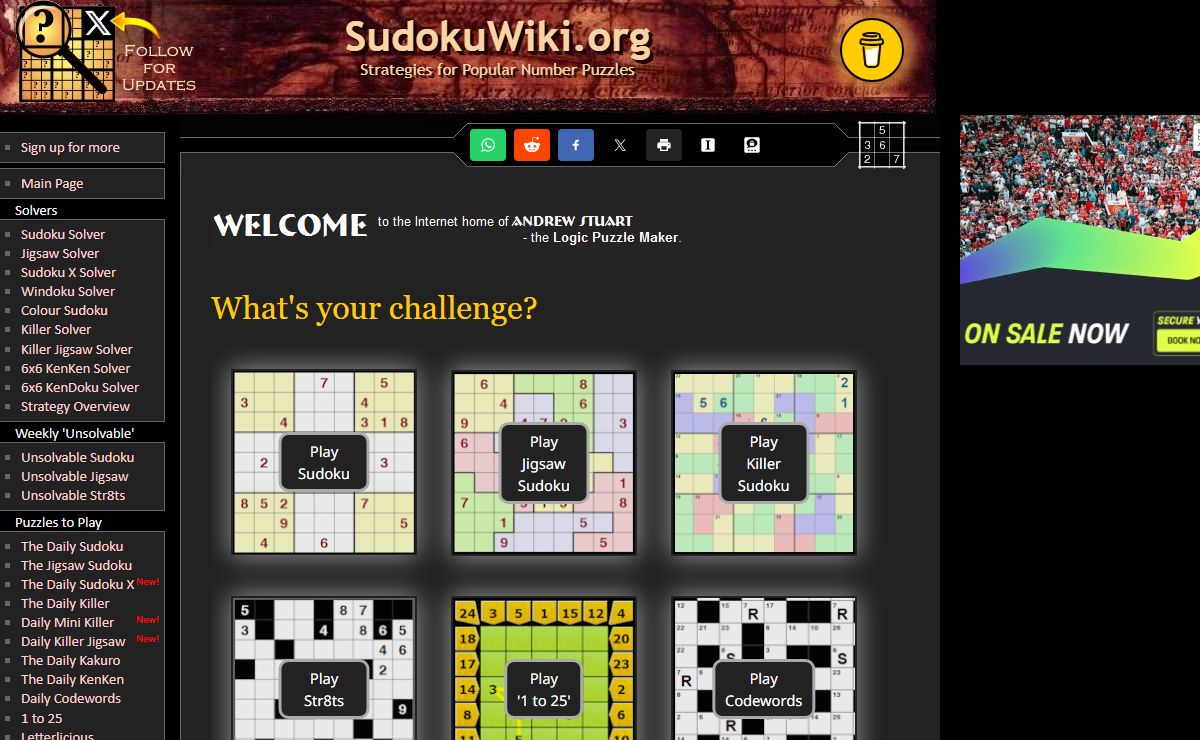Main Page - SudokuWiki.org