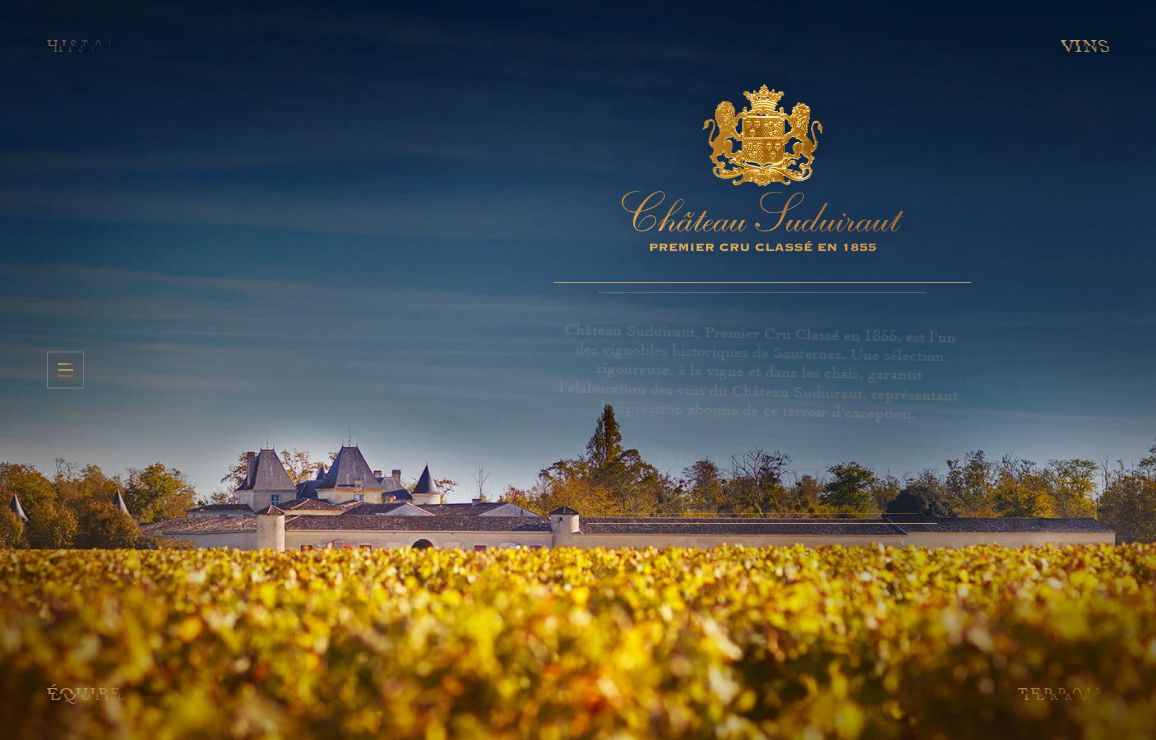 Château Suduiraut - vignoble historique de Sauternes - Accueil