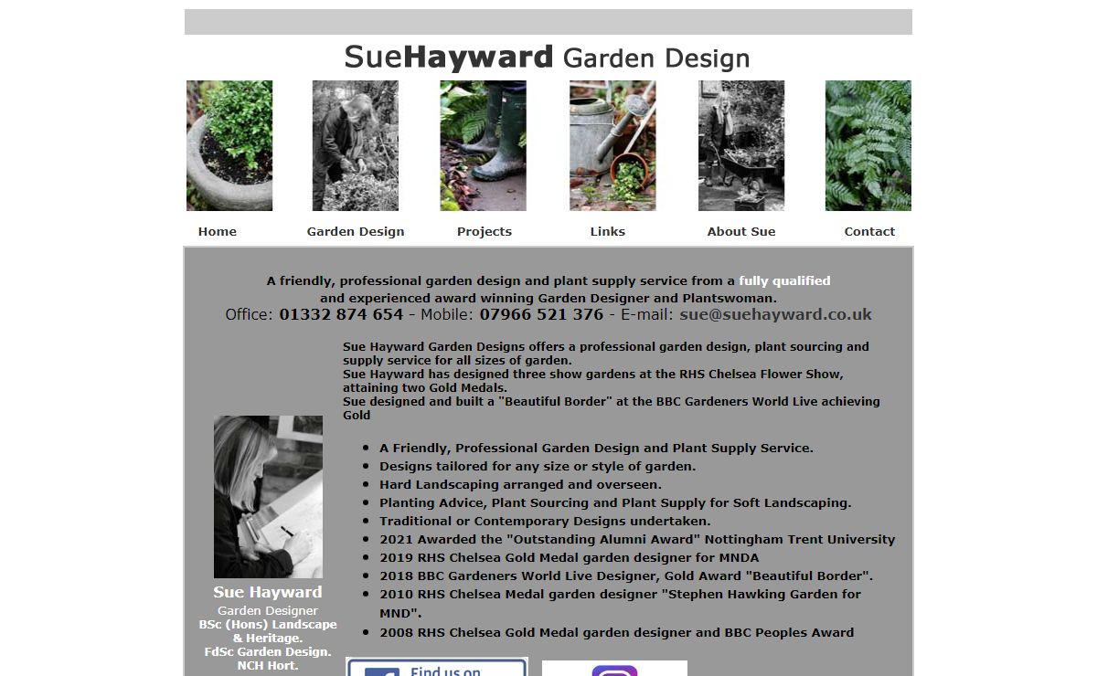 Sue Hayward Garden Designs. A friendly, professional award winning garden design, plant sourcing and supply service.