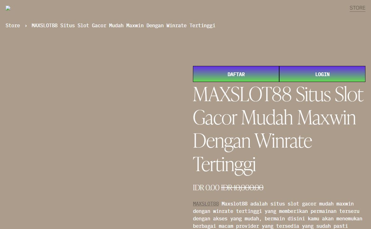 MAXSLOT88 Situs Slot Gacor Mudah Maxwin Dengan Winrate Tertinggi