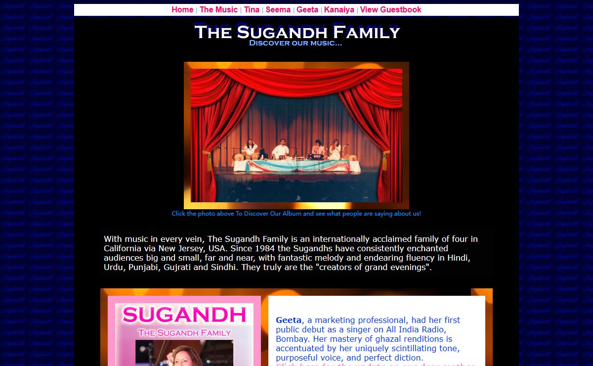 WELCOME TO THE SUGANDH FAMILY HOME where all CD proceeds go to research!