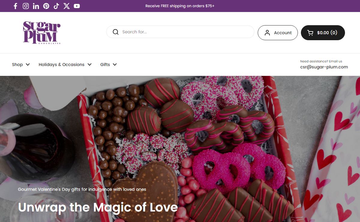 Sugar Plum Chocolates | Gourmet Chocolates & Nuts | Best Holiday Gifts
