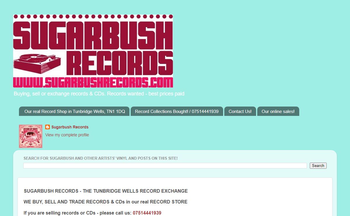 TUNBRIDGE WELLS RECORD EXCHANGE / SUGARBUSH RECORDS
