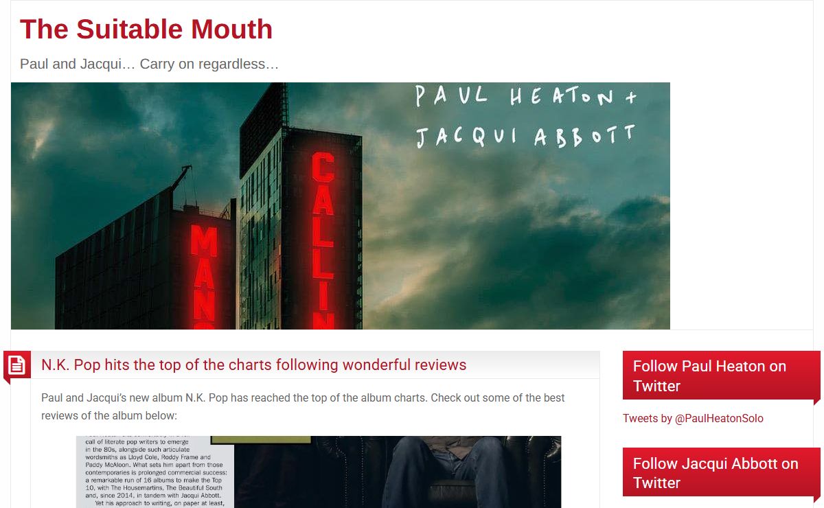 The Suitable Mouth – Paul and Jacqui… Carry on regardless…