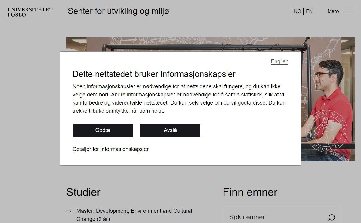 Forsiden - Senter for utvikling og miljø