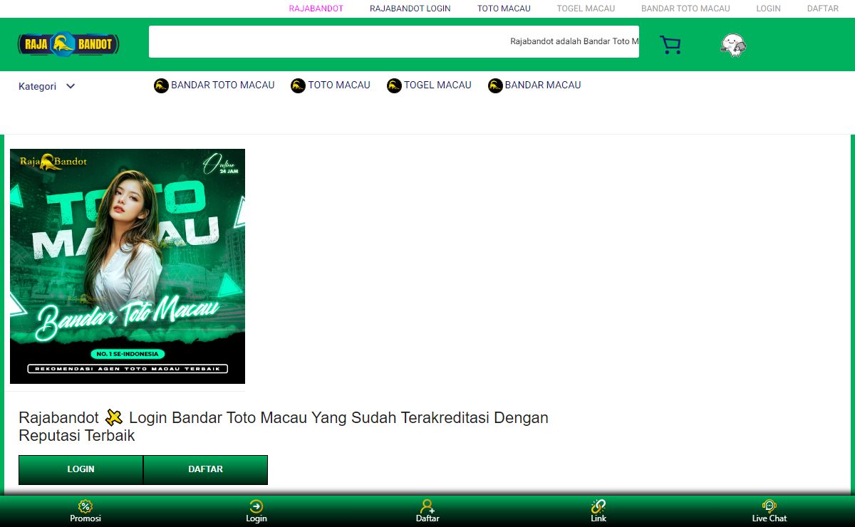 Rajabandot 🛩️ Login Bandar Toto Macau Yang Sudah Terakreditasi Dengan Reputasi Terbaik