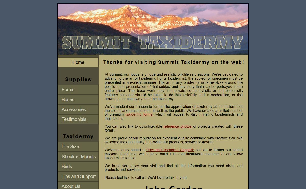 Summit Taxidermy in Alberta, Canada