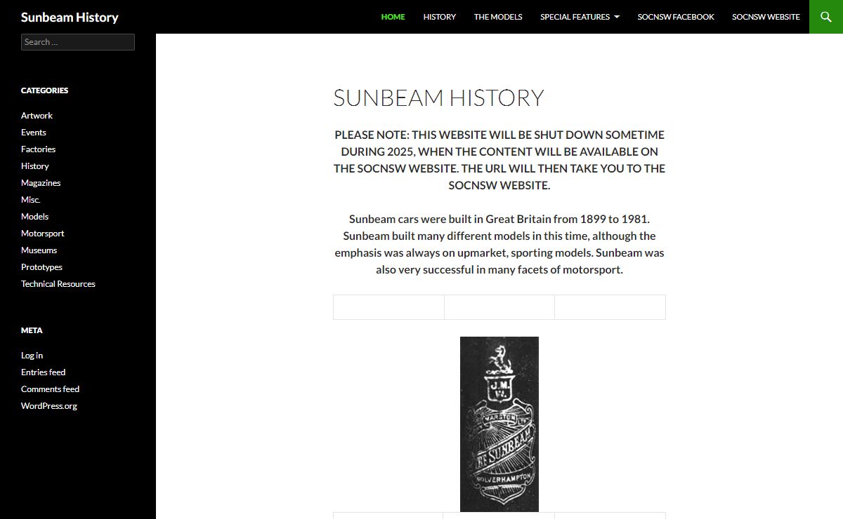 Sunbeam History