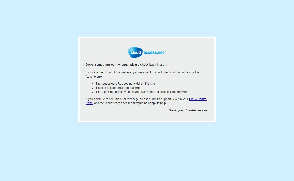 CloudAccess.net Message