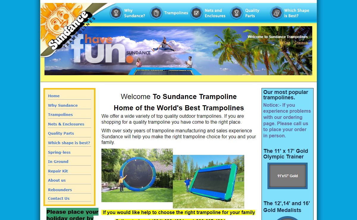 Sundance Trampolines - Best Bouncing - Top Quality Trampolines