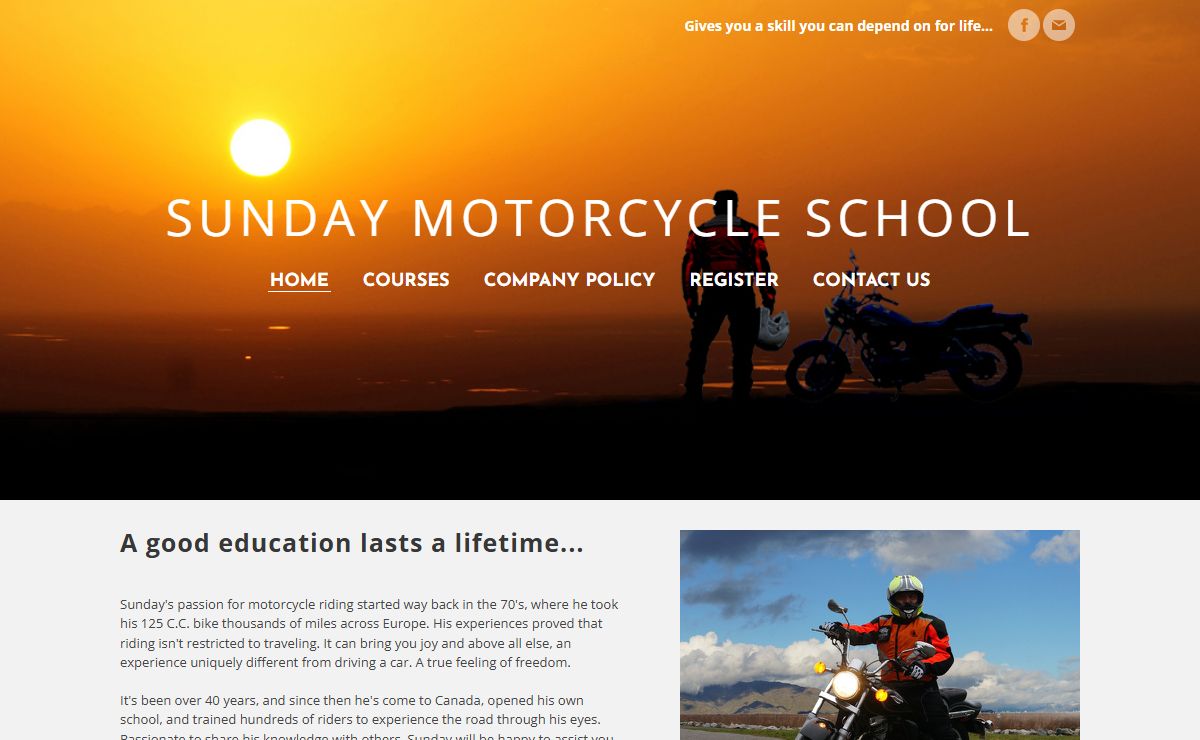 Sunday Motorcycle School - Home