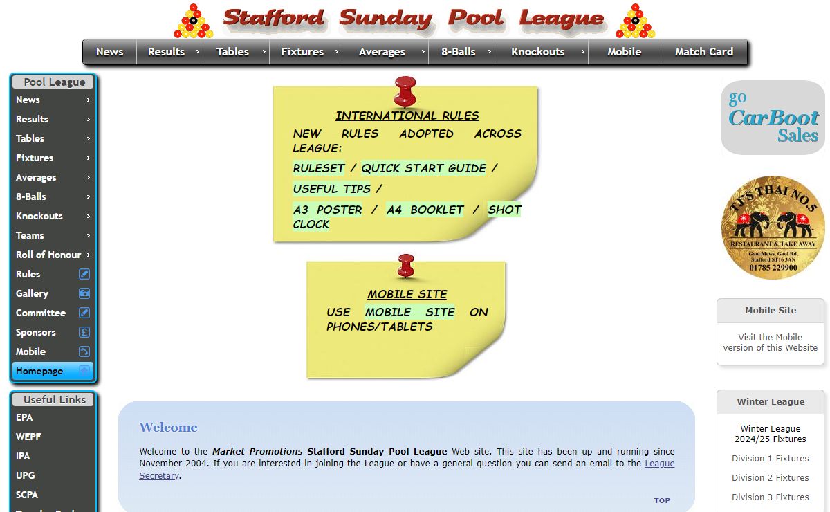 Pool - Stafford Sunday Pool League