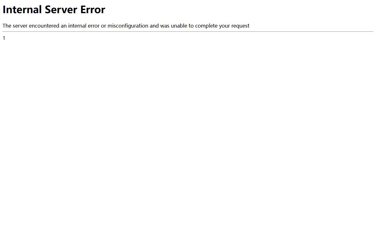 500 Internal Server Error