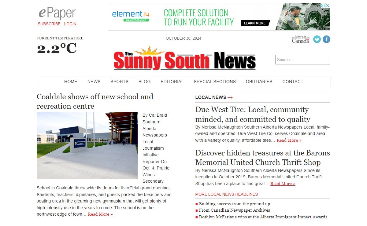 Sunny South News