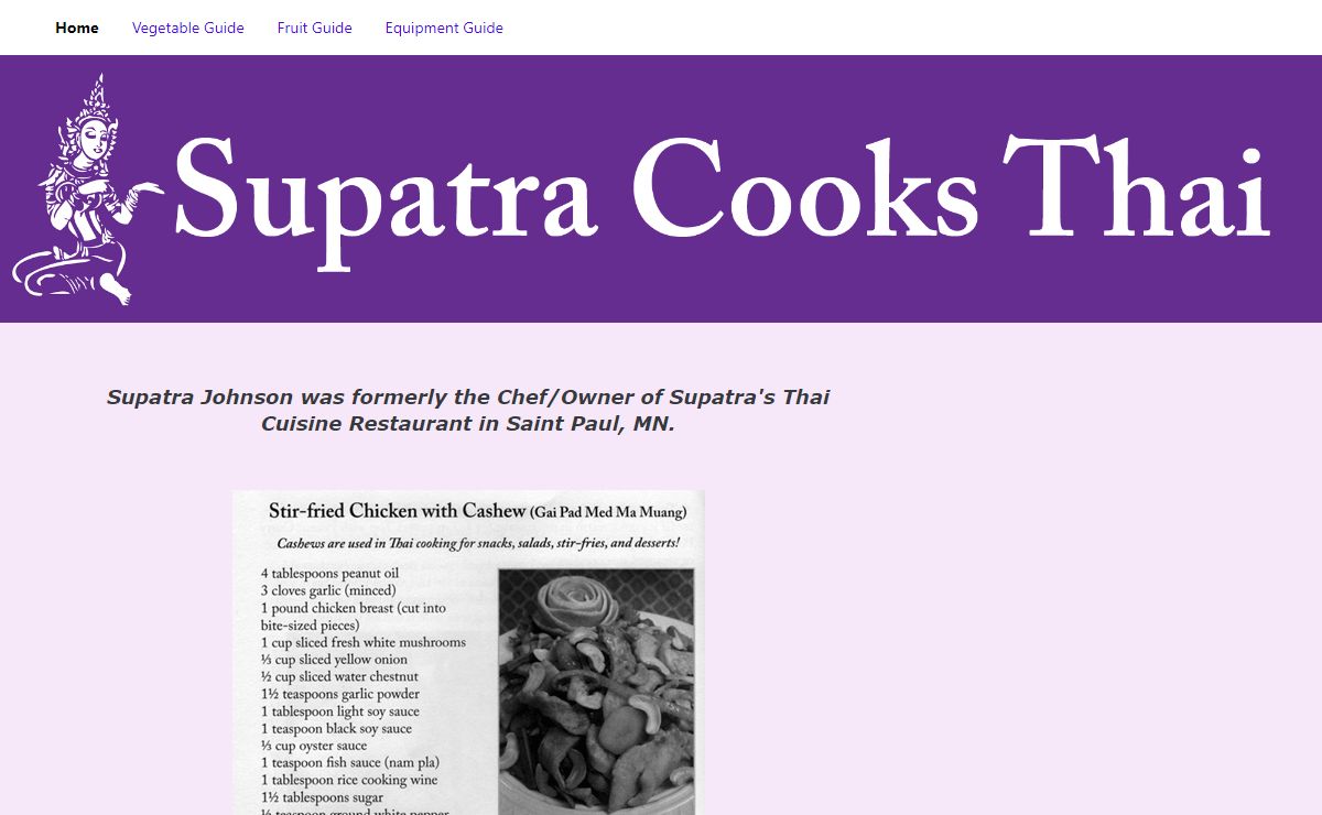 Supatra Cooks Thai