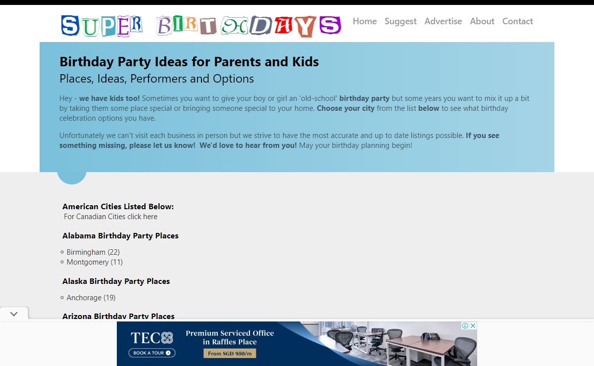 Kids Birthday Party Places and Ideas for your City