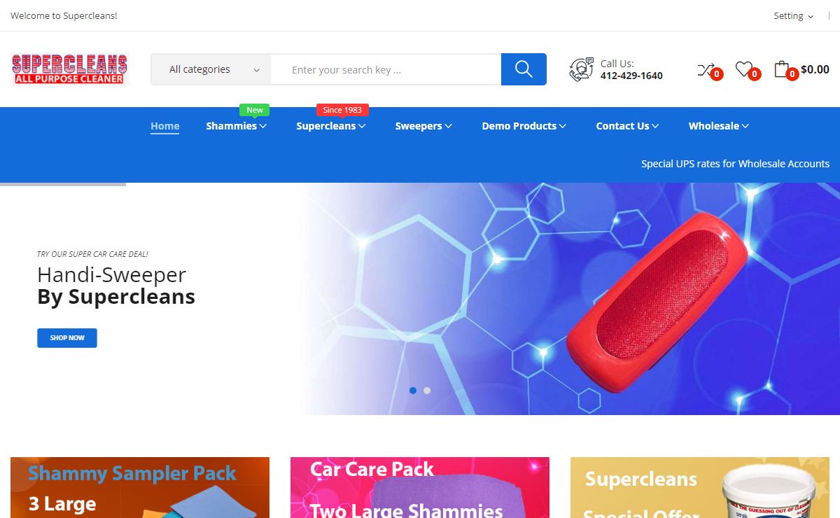 Wholesale Shammy Distributors SUPERCLEANS