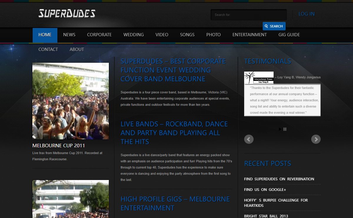 Superdudes | Melbourne corporate cover band, wedding band, function entertainment