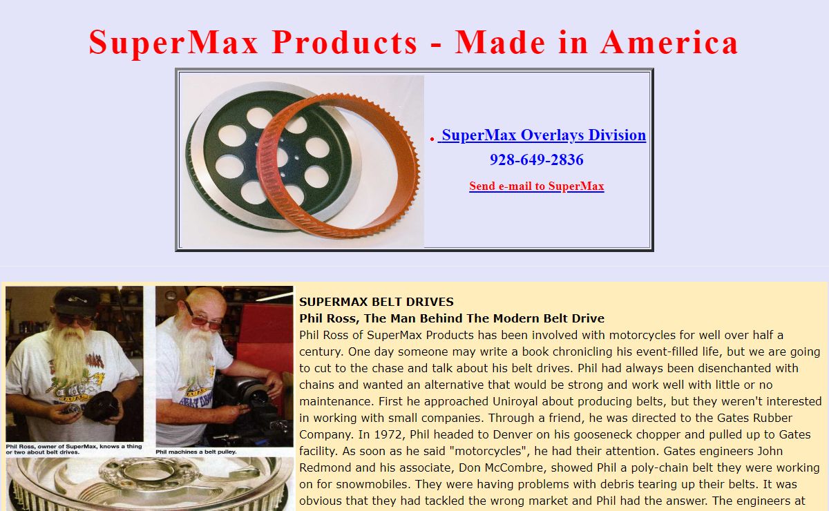 SuperMax Belt Drives For Harley-Davidson Motorcycles